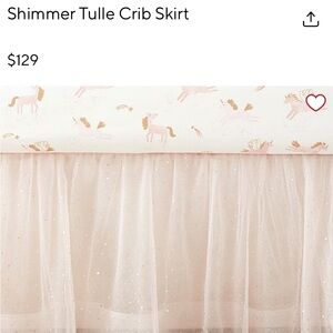 Pottery Barn Shimmer Tulle Crib Skirt